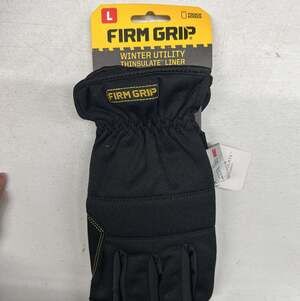 Firm Grip Winter Utility Gloves with Thinsulate Liner - Large, Black